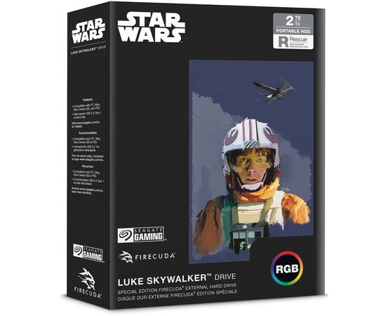 Внешний жесткий диск 2.5" 2TB Luke Skywalker FireCuda Gaming Drive Seagate (STKL2000412), изображение 5 Внешний жесткий диск 2.5" 2TB Luke Skywalker FireCuda Gaming Drive Seagate (STKL2000412), изображение 5