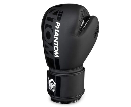 Боксерские перчатки Phantom APEX Black 12oz (PHBG2025-12), изображение 2 Боксерские перчатки Phantom APEX Black 12oz (PHBG2025-12), изображение 2