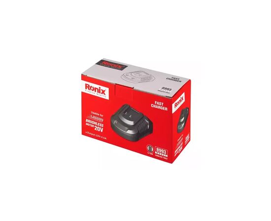 Зарядное устройство для аккумуляторов инструмента Ronix 20В, 4.5А (8993), изображение 6 Зарядное устройство для аккумуляторов инструмента Ronix 20В, 4.5А (8993), изображение 6