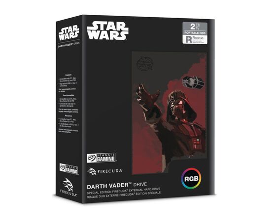 Внешний жесткий диск 2.5" 2TB Darth Vader FireCuda Gaming Drive Seagate (STKL2000411), изображение 7 Внешний жесткий диск 2.5" 2TB Darth Vader FireCuda Gaming Drive Seagate (STKL2000411), изображение 7