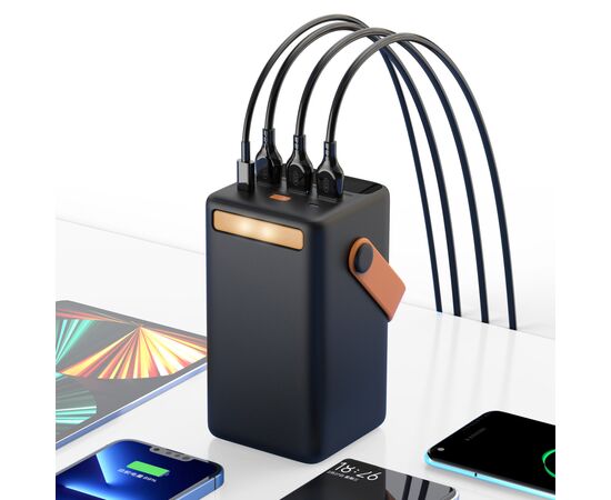 Батарея универсальная XO 50000mAh, PD/20W, QC3.0/22.5W, flashlight, Input(Type-C,MicroUSB), Output(3*USB,Type-C) (XO-PR168 / 29187), изображение 3 Батарея универсальная XO 50000mAh, PD/20W, QC3.0/22.5W, flashlight, Input(Type-C,MicroUSB), Output(3*USB,Type-C) (XO-PR168 / 29187), изображение 3
