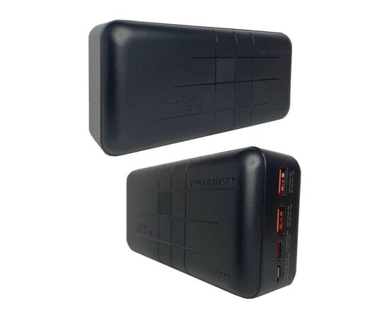 Батарея универсальная XO 30000mAh, PD/20W, QC3.0/22.5W, Input(Type-C,MicroUSB), Output(2*USB,Type-C), Black (XO-PR189B / 29189), изображение 2 Батарея универсальная XO 30000mAh, PD/20W, QC3.0/22.5W, Input(Type-C,MicroUSB), Output(2*USB,Type-C), Black (XO-PR189B / 29189), изображение 2