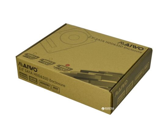 Карман внешний Maiwo 2.5" SATA HDD/SSD via USB3.1 GEN2 TypeC (K2568G2), изображение 6 Карман внешний Maiwo 2.5" SATA HDD/SSD via USB3.1 GEN2 TypeC (K2568G2), изображение 6