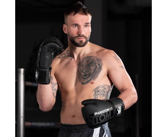Боксерські рукавички Phantom APEX Black 10oz (PHBG2025-10), зображення 6