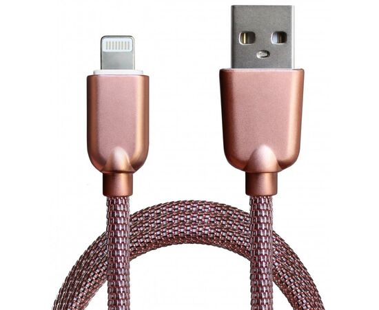 Дата кабель USB 2.0 AM to Lightning 1.0m 1.5A Rose Gold Grand-X (ML02RG), зображення 2 Дата кабель USB 2.0 AM to Lightning 1.0m 1.5A Rose Gold Grand-X (ML02RG), зображення 2