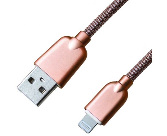 Дата кабель USB 2.0 AM to Lightning 1.0m 1.5A Rose Gold Grand-X (ML02RG)