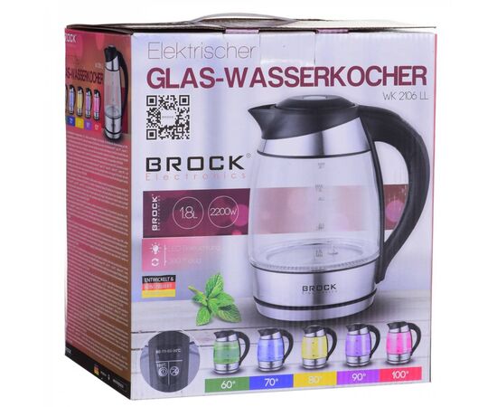 Электрочайник Brock WK 2106 LL (WK2106LL), изображение 2 Электрочайник Brock WK 2106 LL (WK2106LL), изображение 2