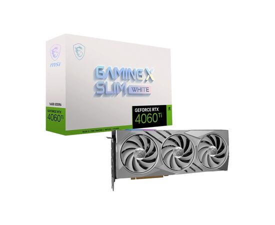 Видеокарта MSI GeForce RTX4060Ti 16Gb GAMING X SLIM WHITE (RTX 4060 Ti GAMING X SLIM WHITE 16G), изображение 6 Видеокарта MSI GeForce RTX4060Ti 16Gb GAMING X SLIM WHITE (RTX 4060 Ti GAMING X SLIM WHITE 16G), изображение 6