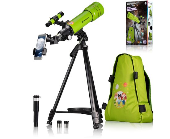 Телескоп Bresser Junior 70/400 Green з адаптером для смартфона + рюкзак (8850610B4K000) (930418), изображение 2 Телескоп Bresser Junior 70/400 Green з адаптером для смартфона + рюкзак (8850610B4K000) (930418), изображение 2