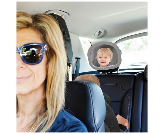 Дополнительное зеркало заднего вида DreamBaby EZY-FIT Grey (G1228BB), изображение 3 Дополнительное зеркало заднего вида DreamBaby EZY-FIT Grey (G1228BB), изображение 3