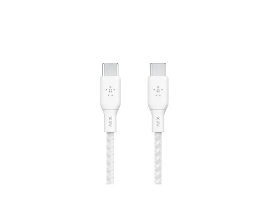 Дата кабель USB-C to USB-C 2.0m 100W white Belkin (CAB014BT2MWH), изображение 2 Дата кабель USB-C to USB-C 2.0m 100W white Belkin (CAB014BT2MWH), изображение 2