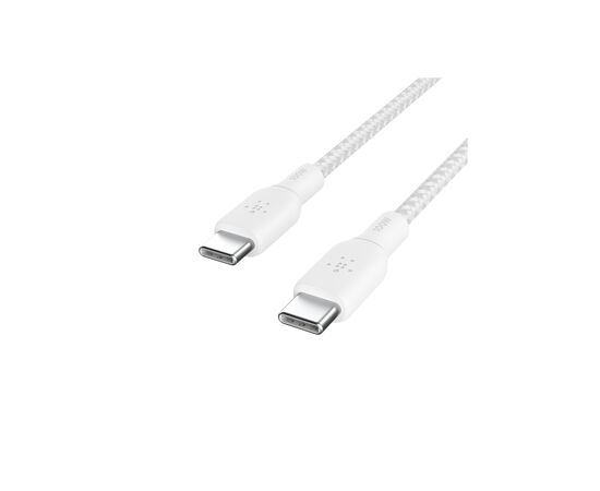 Дата кабель USB-C to USB-C 2.0m 100W white Belkin (CAB014BT2MWH), изображение 5 Дата кабель USB-C to USB-C 2.0m 100W white Belkin (CAB014BT2MWH), изображение 5