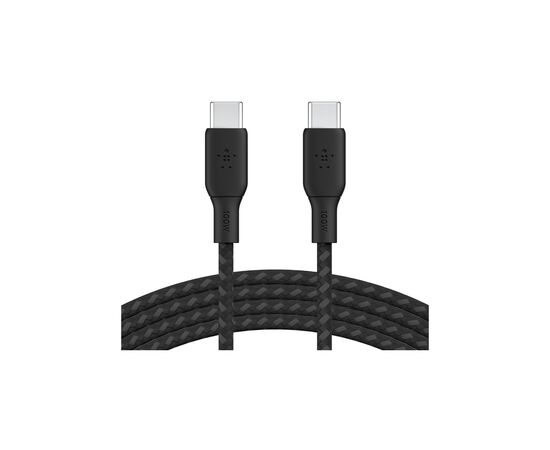 Дата кабель USB-C to USB-C 3.0m 100W black Belkin (CAB014BT3MBK)