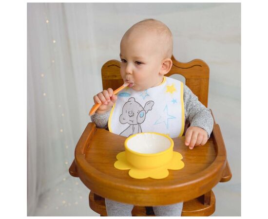 Набор детской посуды Baboo силиконовая ложка от 6 мес. красная (10-002), изображение 6