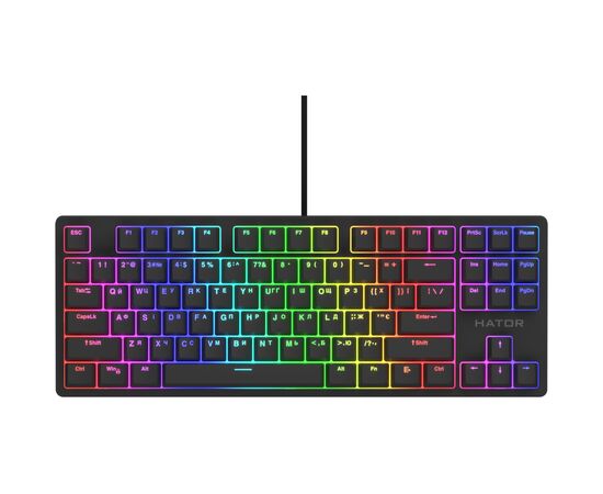 Клавиатура Hator Rockfall 2 Mecha TKL Orange USB Black (HTK-720)