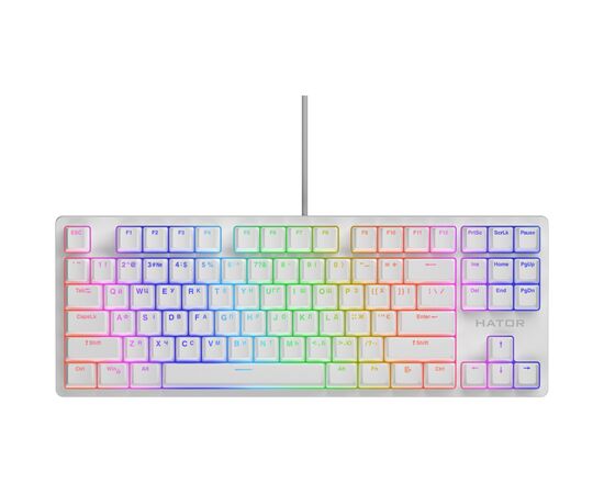 Клавиатура Hator Rockfall 2 Mecha TKL Orange USB White (HTK-721)