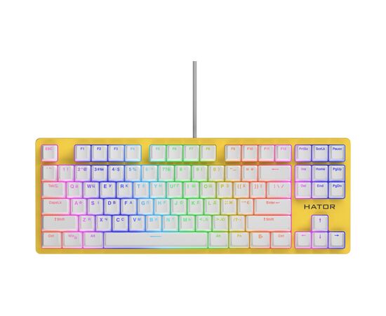 Клавиатура Hator Rockfall 2 Mecha TKL Orange USB Yellow (HTK-722)