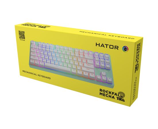 Клавиатура Hator Rockfall 2 Mecha TKL Orange USB Mint (HTK-723), изображение 6 Клавиатура Hator Rockfall 2 Mecha TKL Orange USB Mint (HTK-723), изображение 6