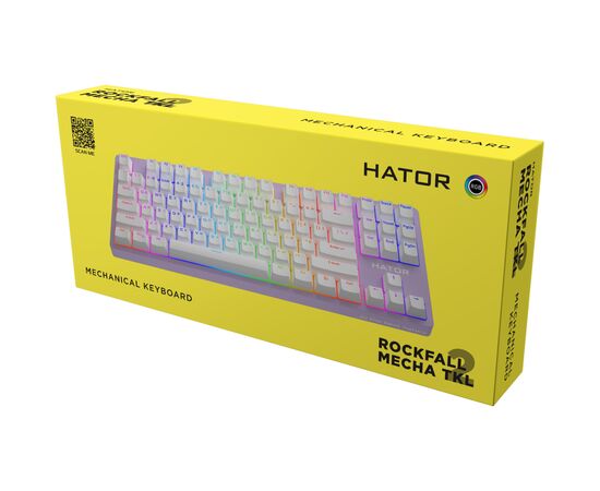 Клавиатура Hator Rockfall 2 Mecha TKL Orange USB Lilac (HTK-724), изображение 6 Клавиатура Hator Rockfall 2 Mecha TKL Orange USB Lilac (HTK-724), изображение 6