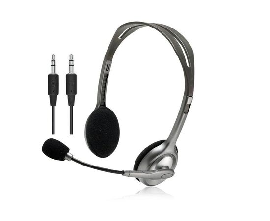 Наушники Logitech H110 Stereo Headset with 2*3pin jacks (981-000271)