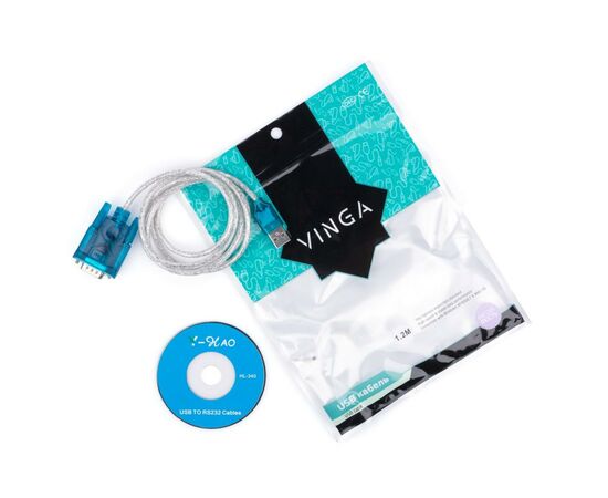 Кабель для передачи данных USB to COM Vinga (USBCOM01-1.2), изображение 4 Кабель для передачи данных USB to COM Vinga (USBCOM01-1.2), изображение 4
