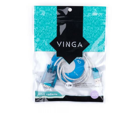 Кабель для передачи данных USB to COM Vinga (USBCOM01-1.2), изображение 5 Кабель для передачи данных USB to COM Vinga (USBCOM01-1.2), изображение 5