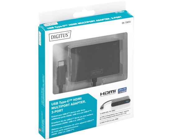 Переходник USB-C to HDMA 2xUSB Digitus (DA-70855), зображення 5 Переходник USB-C to HDMA 2xUSB Digitus (DA-70855), зображення 5