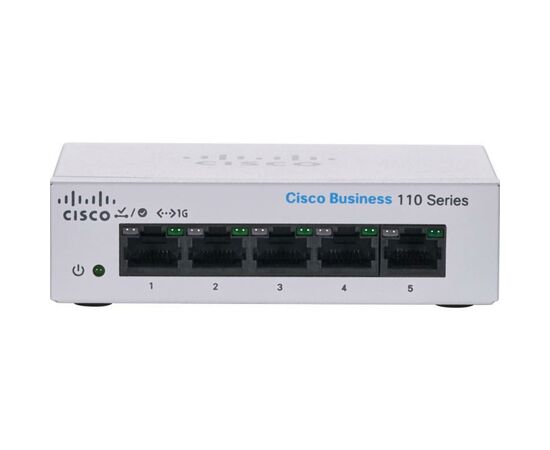 Коммутатор сетевой Cisco CBS110-5T-D-EU, изображение 2 Коммутатор сетевой Cisco CBS110-5T-D-EU, изображение 2