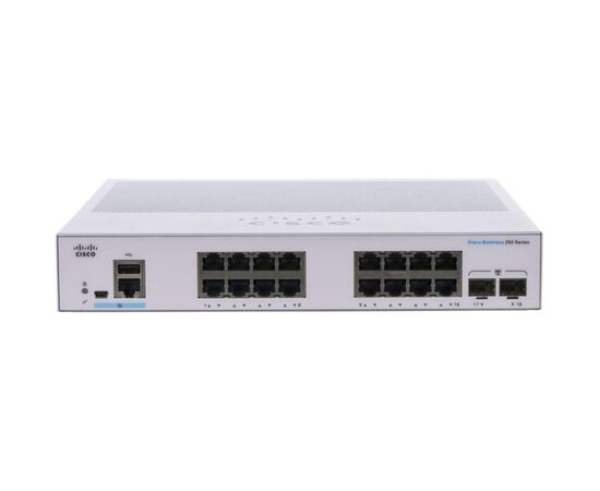 Коммутатор сетевой Cisco CBS250-16T-2G-EU, изображение 2 Коммутатор сетевой Cisco CBS250-16T-2G-EU, изображение 2