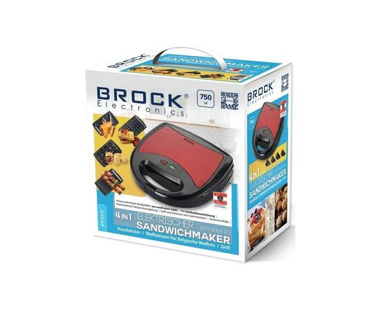 Сэндвичница Brock SSM 6004 RD (SSM6004RD), изображение 2 Сэндвичница Brock SSM 6004 RD (SSM6004RD), изображение 2