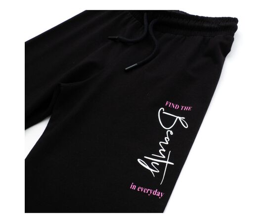 Штаны детские Breeze укороченные триотажные (18622-128G-black), изображение 3