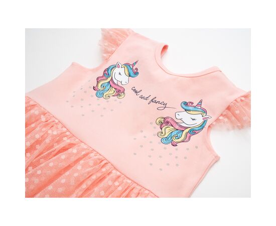 Платье POP FASHION с фатиновой юбкой с единорогами (6831-104G-peach), изображение 3