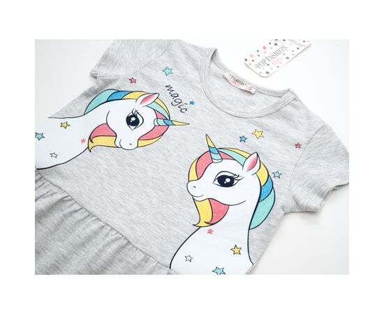 Платье POP FASHION с единорогом (6834-110G-gray), изображение 3 Платье POP FASHION с единорогом (6834-110G-gray), изображение 3