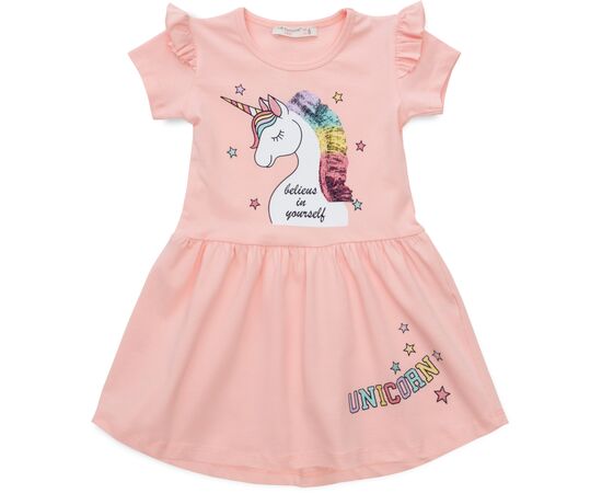 Платье POP FASHION с единорогами (6835-116G-peach)