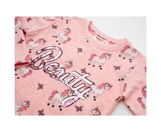 Платье Breeze с единорогами (17743-134G-peach), изображение 3 Платье Breeze с единорогами (17743-134G-peach), изображение 3