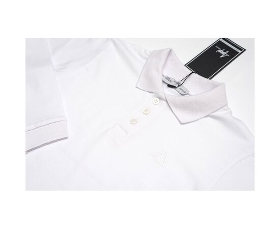 Футболка детская A-Yugi поло с длинным рукавом (4211-116B-white), изображение 3 Футболка детская A-Yugi поло с длинным рукавом (4211-116B-white), изображение 3