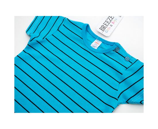 Футболка детская Breeze в полоску (791-86-blue), изображение 3