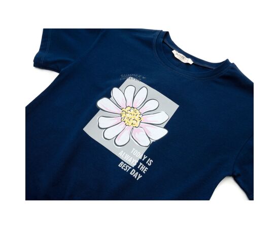 Футболка детская Breeze с ромашкой (18731-146G-blue), изображение 3 Футболка детская Breeze с ромашкой (18731-146G-blue), изображение 3
