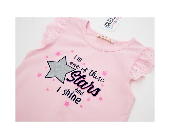 Футболка детская Breeze STARS (17109-116G-pink), зображення 3 Футболка детская Breeze STARS (17109-116G-pink), зображення 3
