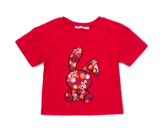 Футболка детская First kids с зайчиком (756-128G-red)