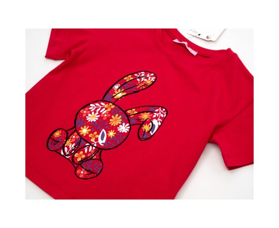 Футболка детская First kids с зайчиком (756-116G-red), зображення 3 Футболка детская First kids с зайчиком (756-116G-red), зображення 3