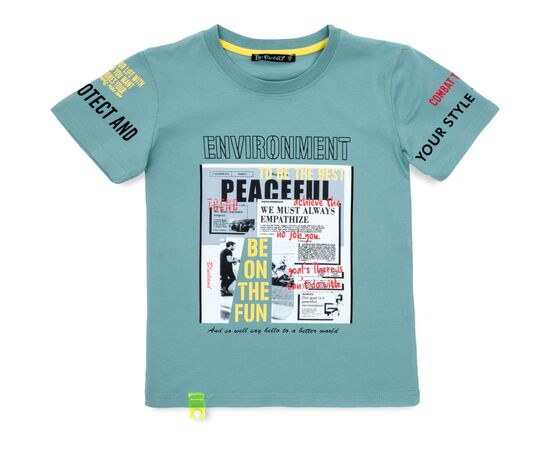 Футболка детская Blueland PEACEFUL (11016-128B-mint)