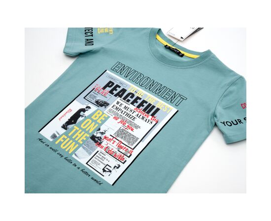 Футболка детская Blueland PEACEFUL (11016-122B-mint), зображення 3 Футболка детская Blueland PEACEFUL (11016-122B-mint), зображення 3