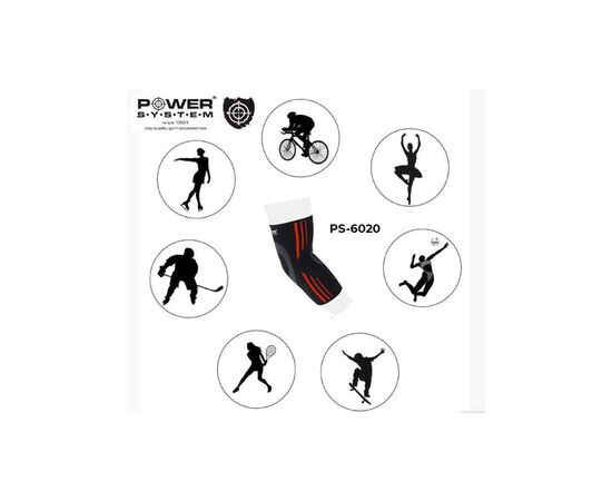 Фиксатор локтя Power System Elbow Support Evo PS-6020 Black/Orange M (PS-6020_M_Black-Orange), изображение 6 Фиксатор локтя Power System Elbow Support Evo PS-6020 Black/Orange M (PS-6020_M_Black-Orange), изображение 6