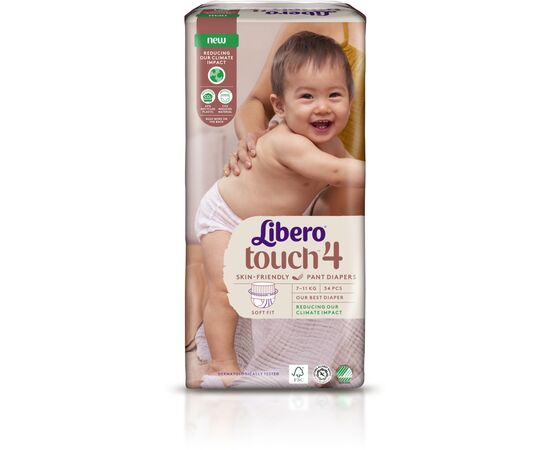 Подгузники Libero Touch Pants Размер 4 (7-11 кг) 34 шт (7322541739991), изображение 2 Подгузники Libero Touch Pants Размер 4 (7-11 кг) 34 шт (7322541739991), изображение 2