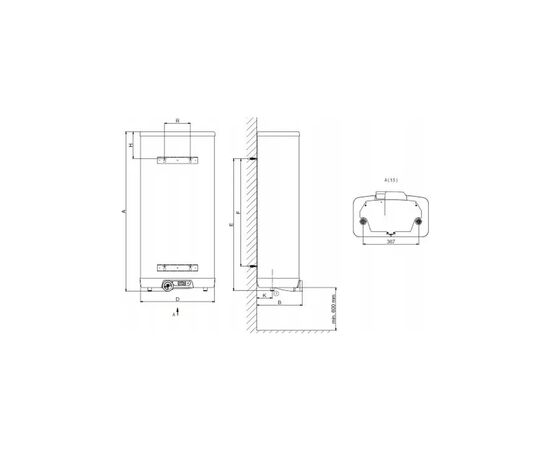 Бойлер Drazice OKHE ONE/E 30, изображение 2 Бойлер Drazice OKHE ONE/E 30, изображение 2