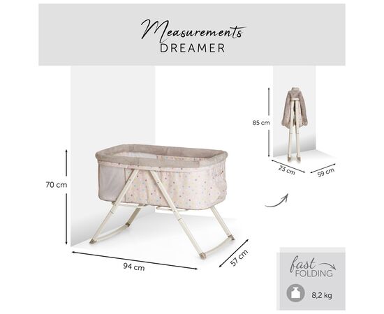 Кроватка Hauck Dreamer Multi Dots Sand (60892-0), изображение 5 Кроватка Hauck Dreamer Multi Dots Sand (60892-0), изображение 5