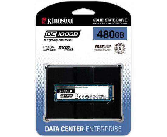 Накопитель SSD для сервера 480GB M.2 2280 NVMe PCIe3x4 DC1000B Enterprise SSD Kingston (SEDC1000BM8/480G), изображение 3 Накопитель SSD для сервера 480GB M.2 2280 NVMe PCIe3x4 DC1000B Enterprise SSD Kingston (SEDC1000BM8/480G), изображение 3