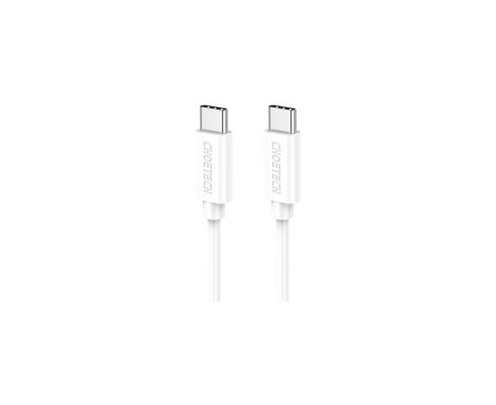 Дата кабель USB 2.0 Type-C to Type-C 1.0m Choetech (CC0002-WH), изображение 2 Дата кабель USB 2.0 Type-C to Type-C 1.0m Choetech (CC0002-WH), изображение 2