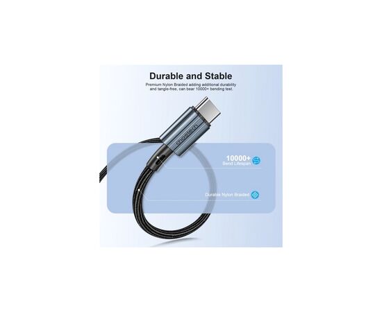 Дата кабель USB 2.0 Type-C to Type-C 1.8m 60W Choetech (XCC-1014-BK), изображение 2 Дата кабель USB 2.0 Type-C to Type-C 1.8m 60W Choetech (XCC-1014-BK), изображение 2
